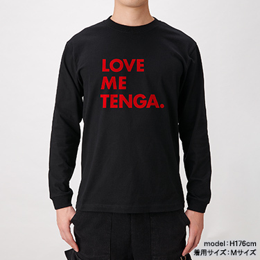TENGA Love Me Tenga 長袖 T 恤 黑色-SING DR