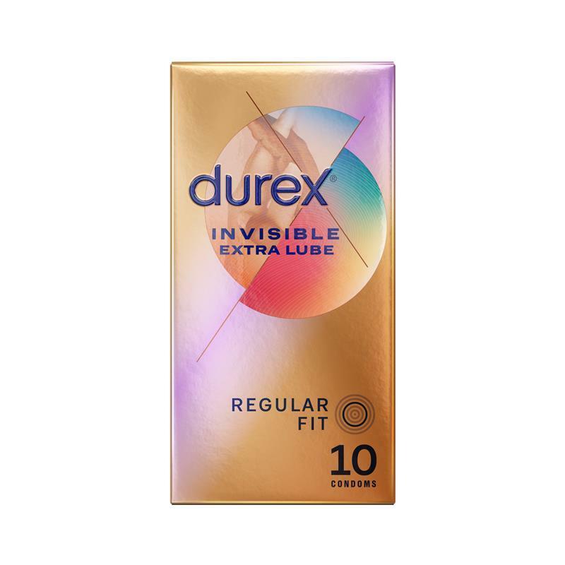 Durex 杜蕾斯 Invisible 超薄裝潤滑加量 10片裝 乳膠安全套-SING DR