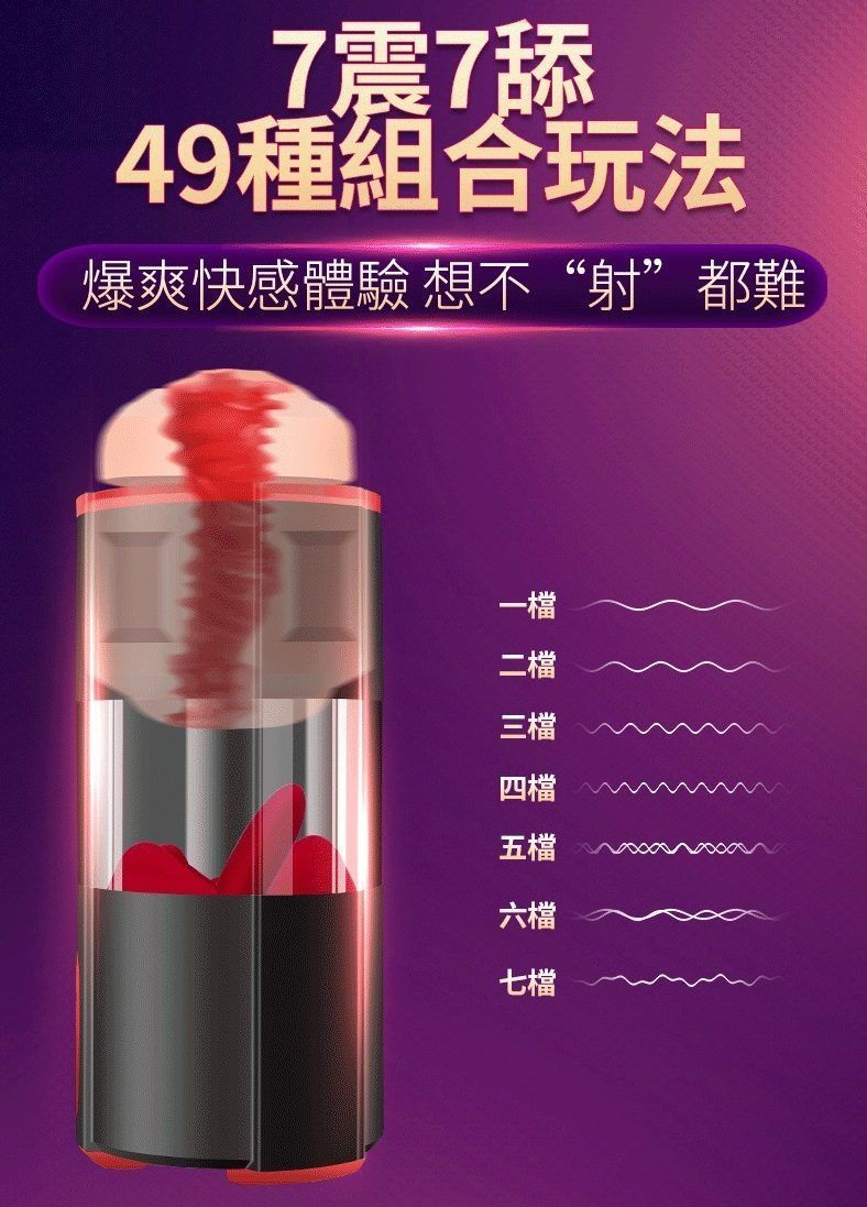 MyToys FrenchKiss 全自動舌舔震動飛機杯，黑色設計，7種舔舐+7種震動模式，帶來真實口交體驗。