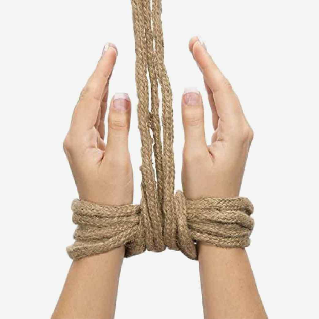 Liebe Seele 10米黃麻束縛繩，適用於各種緊縛技巧，無化學氣味，安全舒適。
