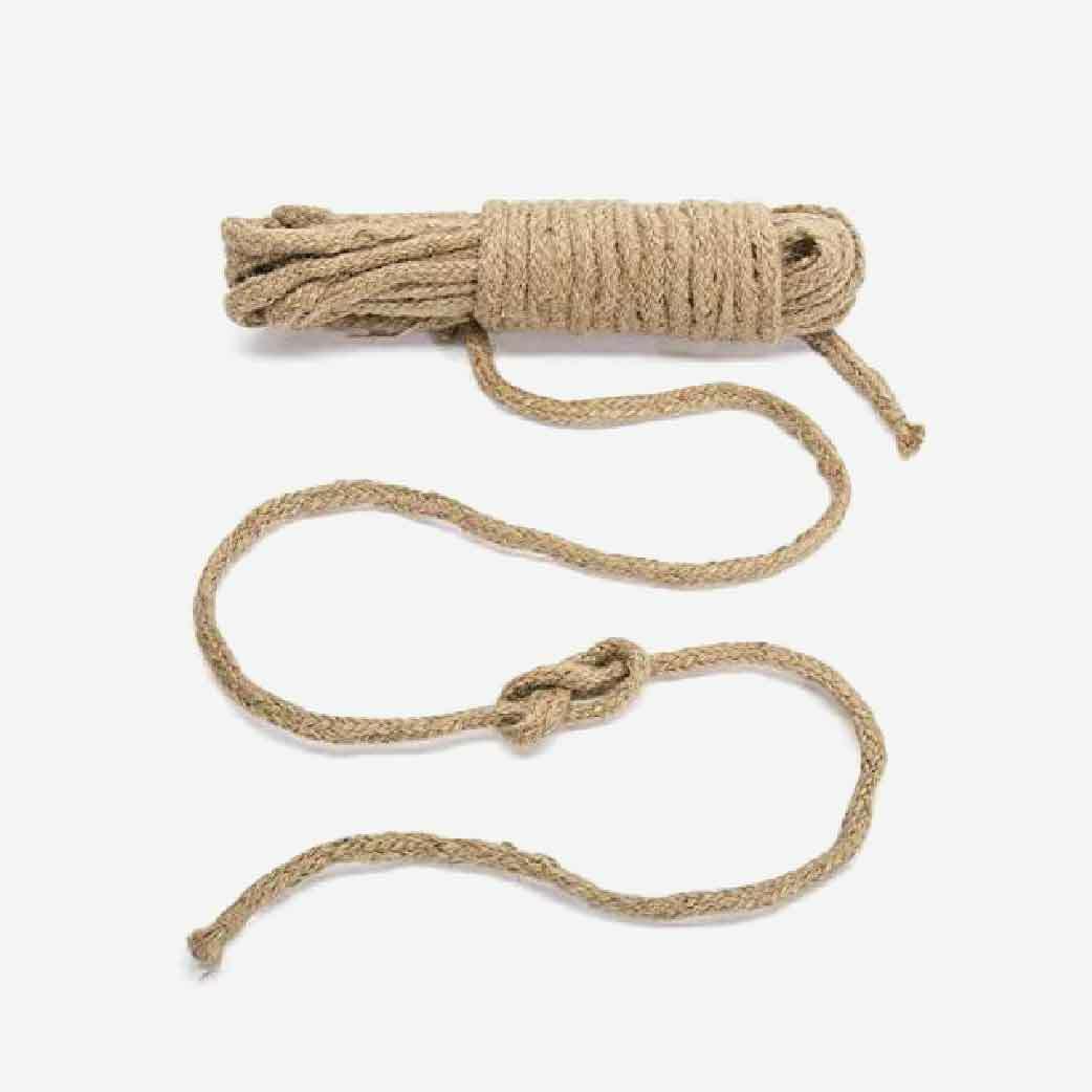 高品質自然色黃麻繩，長10米，適合BDSM及Shibari愛好者使用。
