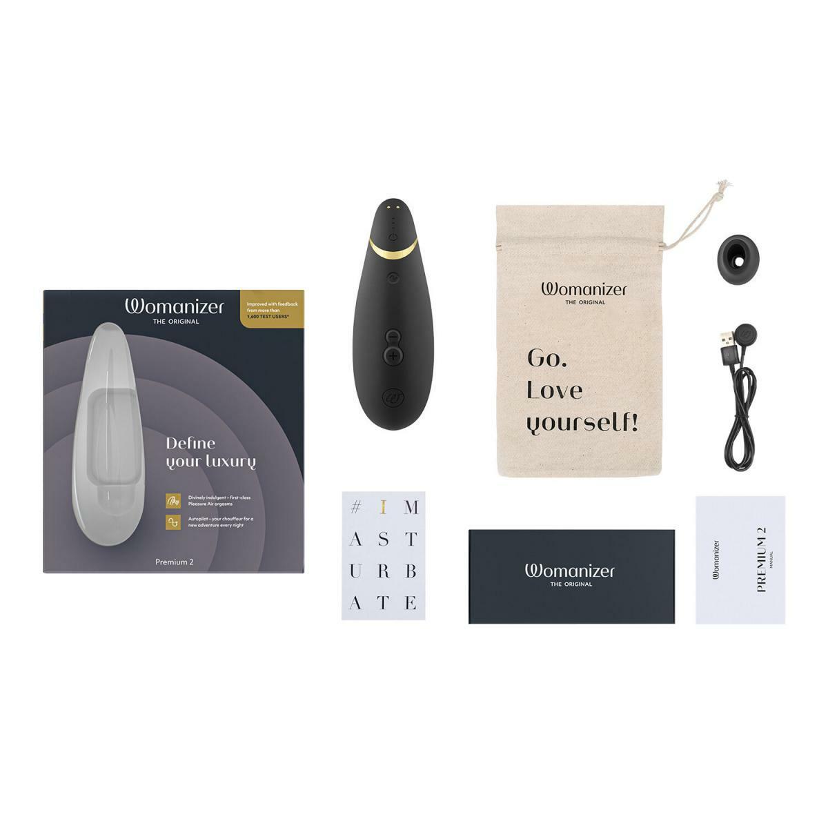 Womanizer Premium 2 智能陰蒂愉悅吸啜器 黑色-SING DR