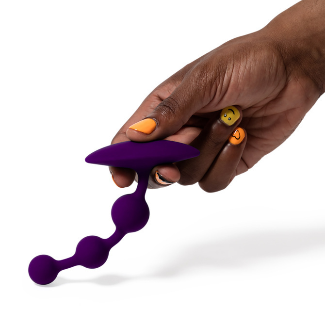 ROMP Amp 靈活的肛門珠 紫色
