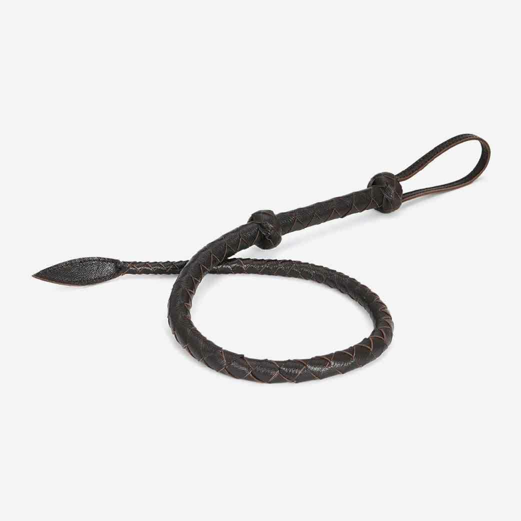 iebe Seele Bound You II 手工製狂野紳士鞭子，深棕色牛皮，75cm長度，適合高級BDSM體驗。