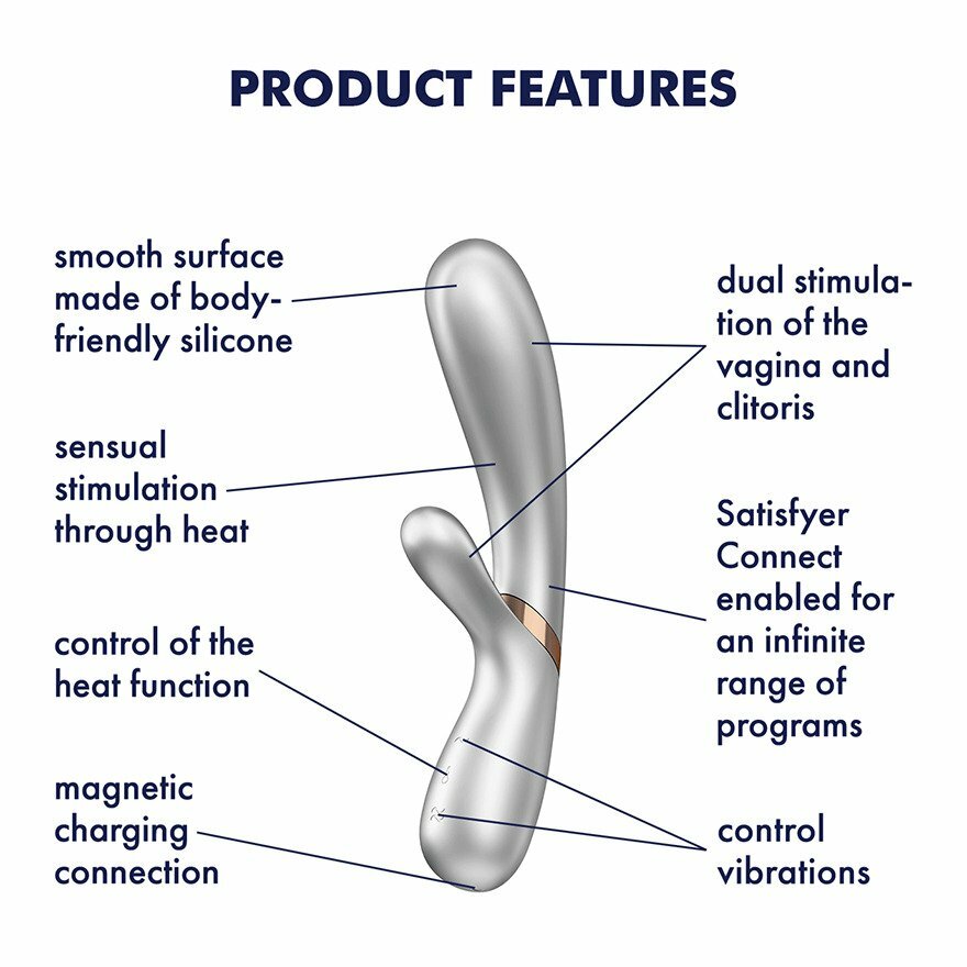 Satisfyer Hot Lover 加溫雙頭兔耳按摩棒 粉紅色-SING DR