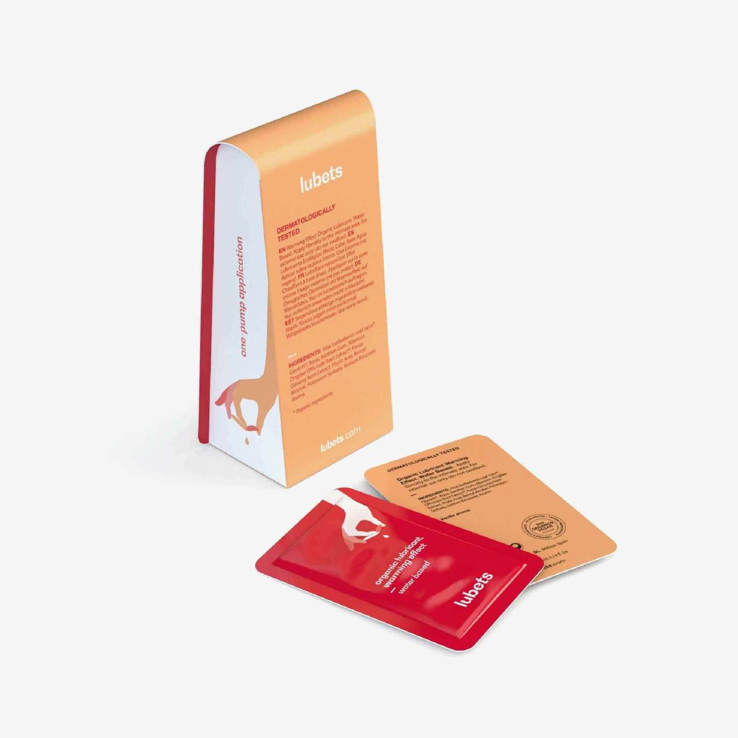 Lubets 西班牙天然溫感潤滑液，安全親膚，經皮膚測試，適用各類玩具與安全套，單片設計，旅行情趣必備。