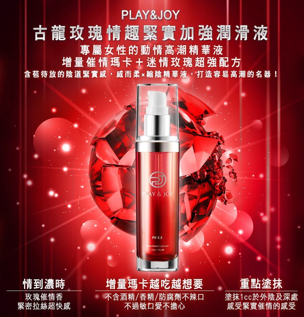 PLAY & JOY 玫瑰緊實水性潤滑液 35ml-SING DR