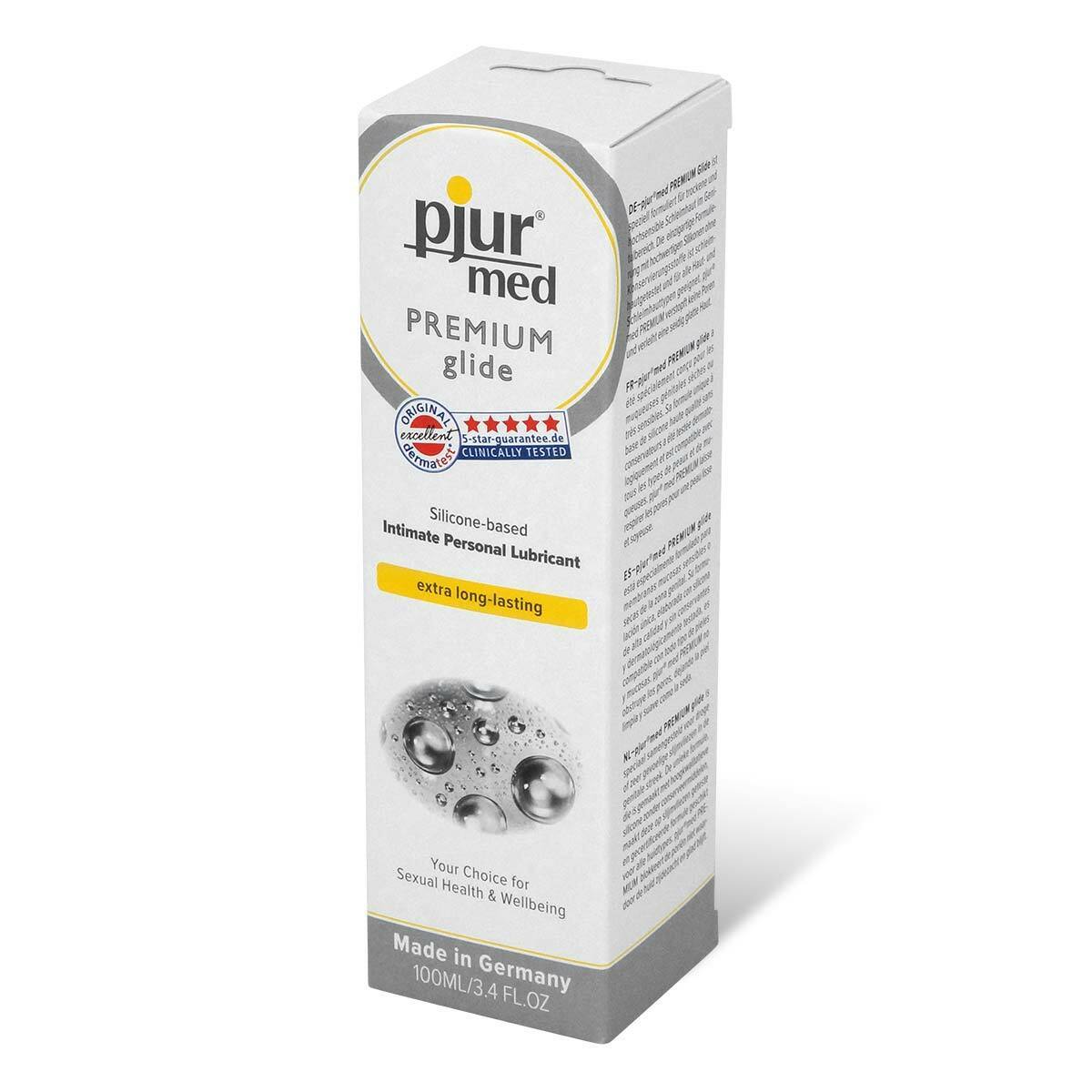 Pjur med PREMIUM 頂級 100ml 矽性潤滑液，適合敏感肌膚，提供長效潤滑與舒適保護。