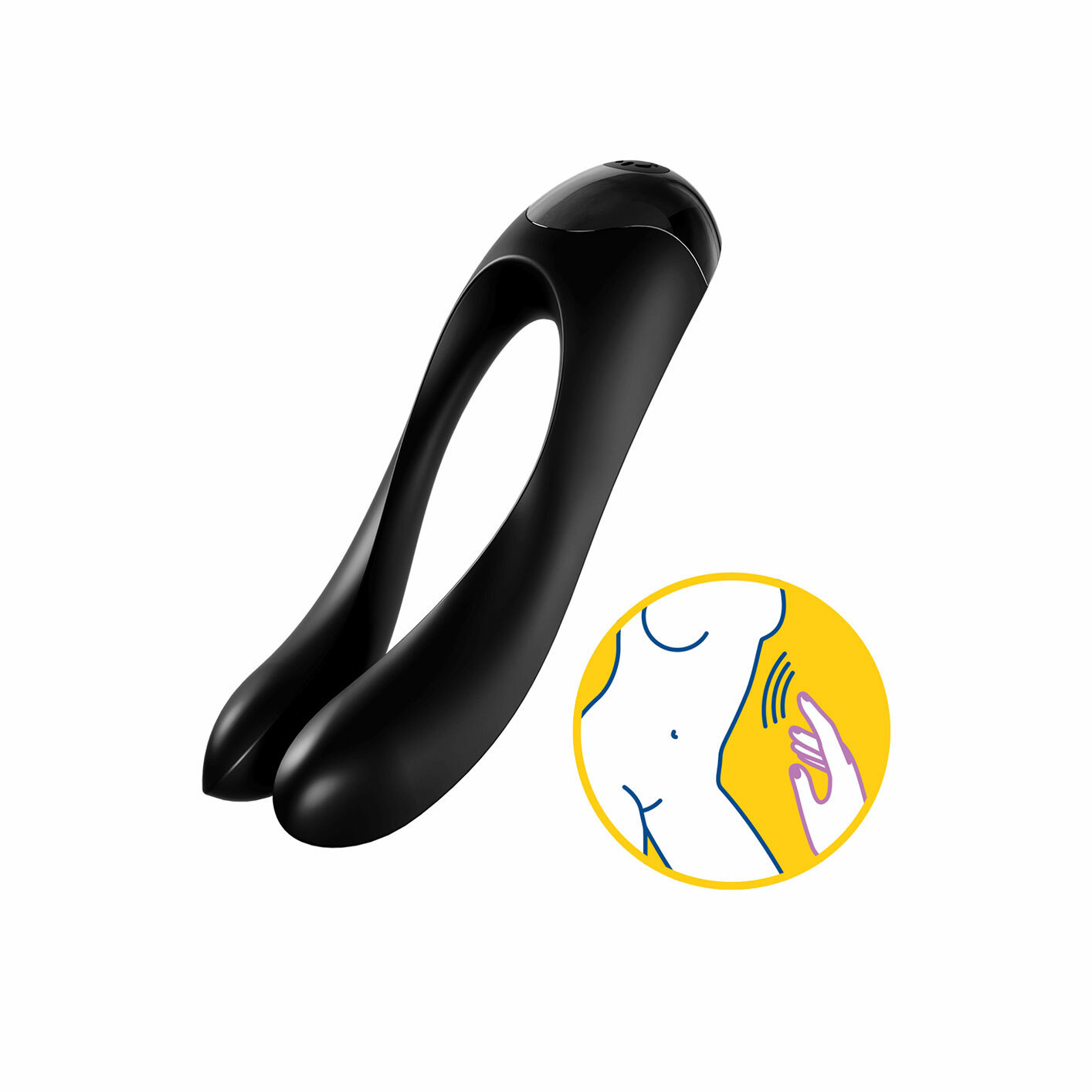 Satisfyer Candy Cane 指上共震器 (黑色/橙色)-SING DR