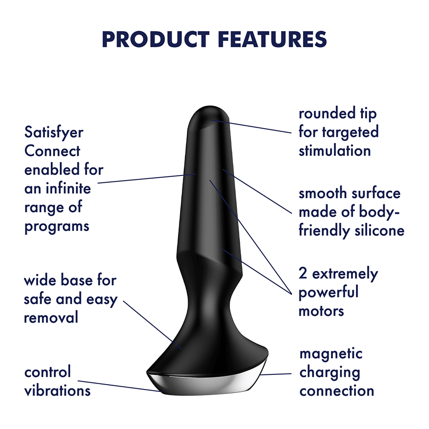 Satisfyer Plug-ilicious 2 肛門震動器 黑色-SING DR