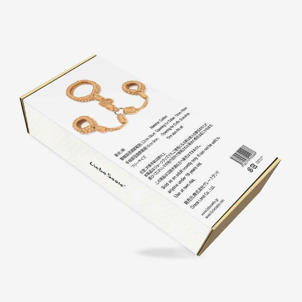 天然棉繩 BDSM 頸圈手扣束縛套裝，Liebe Seele Shibari 綁縛風格，設計簡約優雅，安全舒適，適合新手與進階玩家。