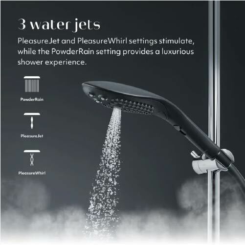 Womanizer Wave，鋁合金陰蒂花灑，PleasureWhirl與PowderRain模式，非接觸陰蒂刺激，輕鬆操作。