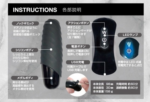 T-BEST Uterus Knock 子宮推撞震蛋 黑色-SING DR