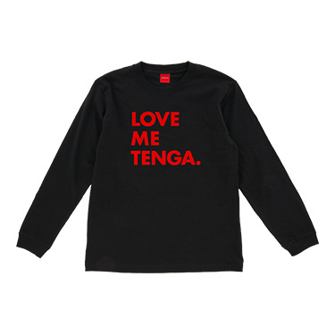 TENGA Love Me Tenga 長袖 T 恤 黑色-SING DR