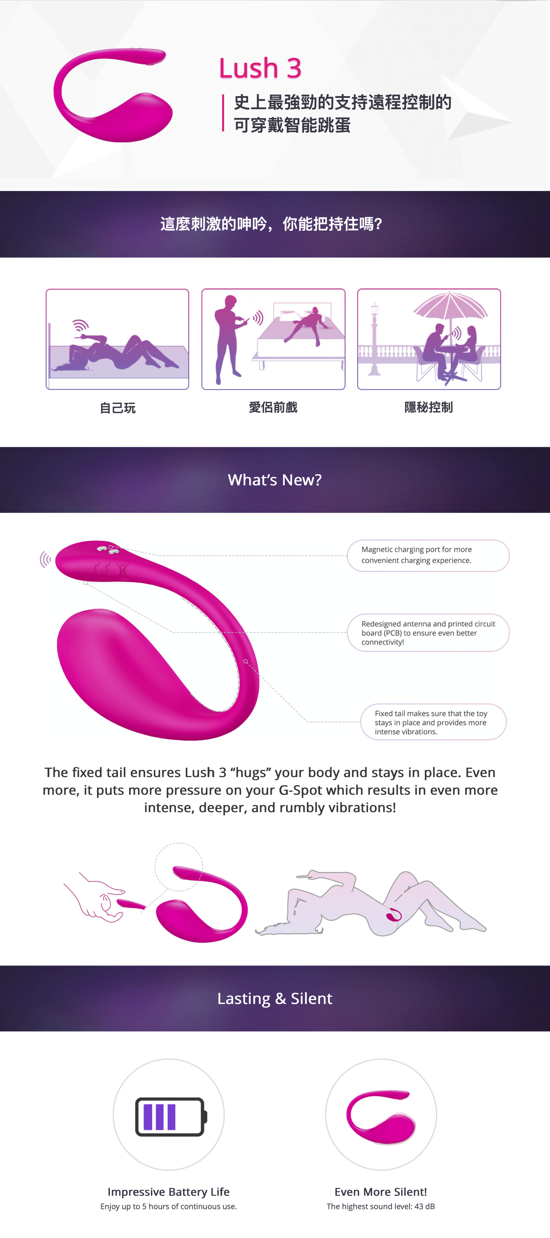 Lush 3 by LOVENSE 遠端智能遙控震蛋-SING DR