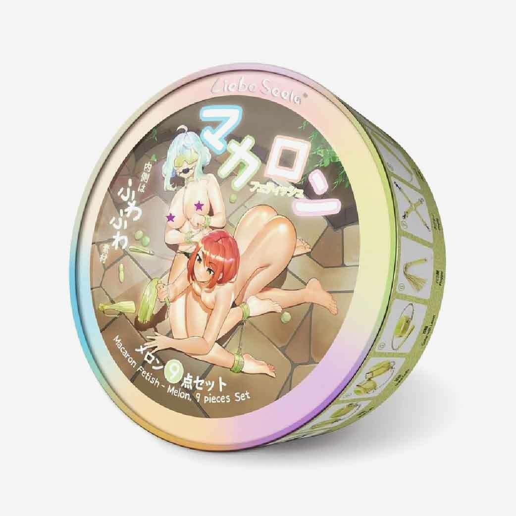 Liebe Seele Macaron 9件捆綁套裝，包含眼罩、手銬、鞭子等BDSM必需品，適合新手使用。