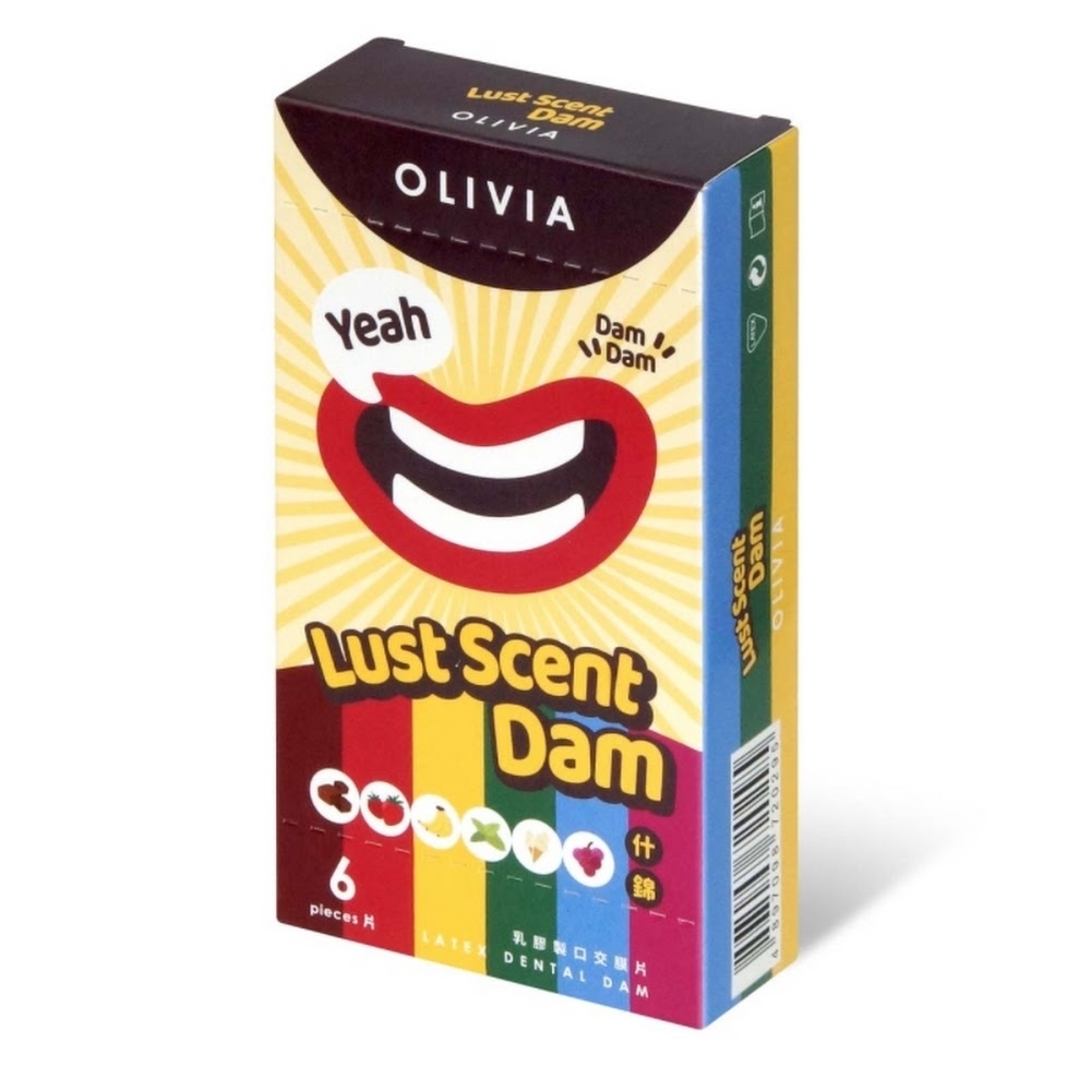 奧莉維亞 Olivia 什錦香味口交膜片，天然乳膠材質，6 款誘人香味，安全衛生享受親密時光。