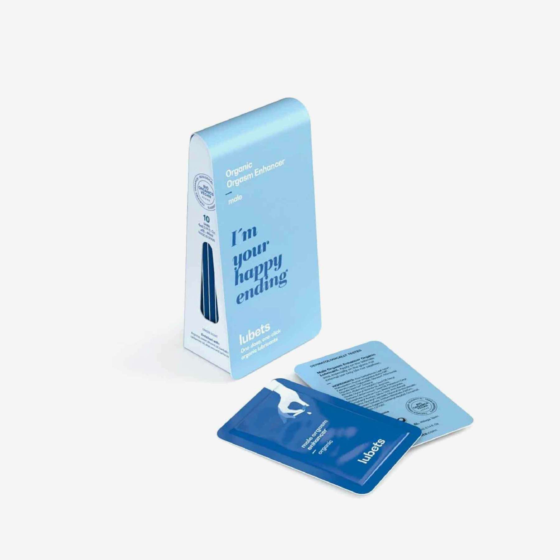 Lubets 天然有機男士高潮提升液，4ml 單片裝，增強快感與性慾，提升高潮強度，pH 親膚配方，適合敏感肌膚。