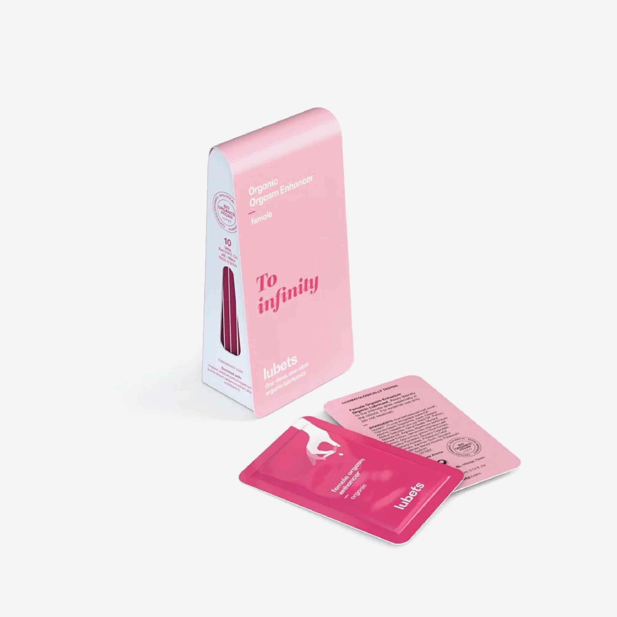 Lubets 天然有機女士高潮提升液，增強女性快感，溫暖刺激，低敏 pH 親膚，10 片隨身包，西班牙製造。