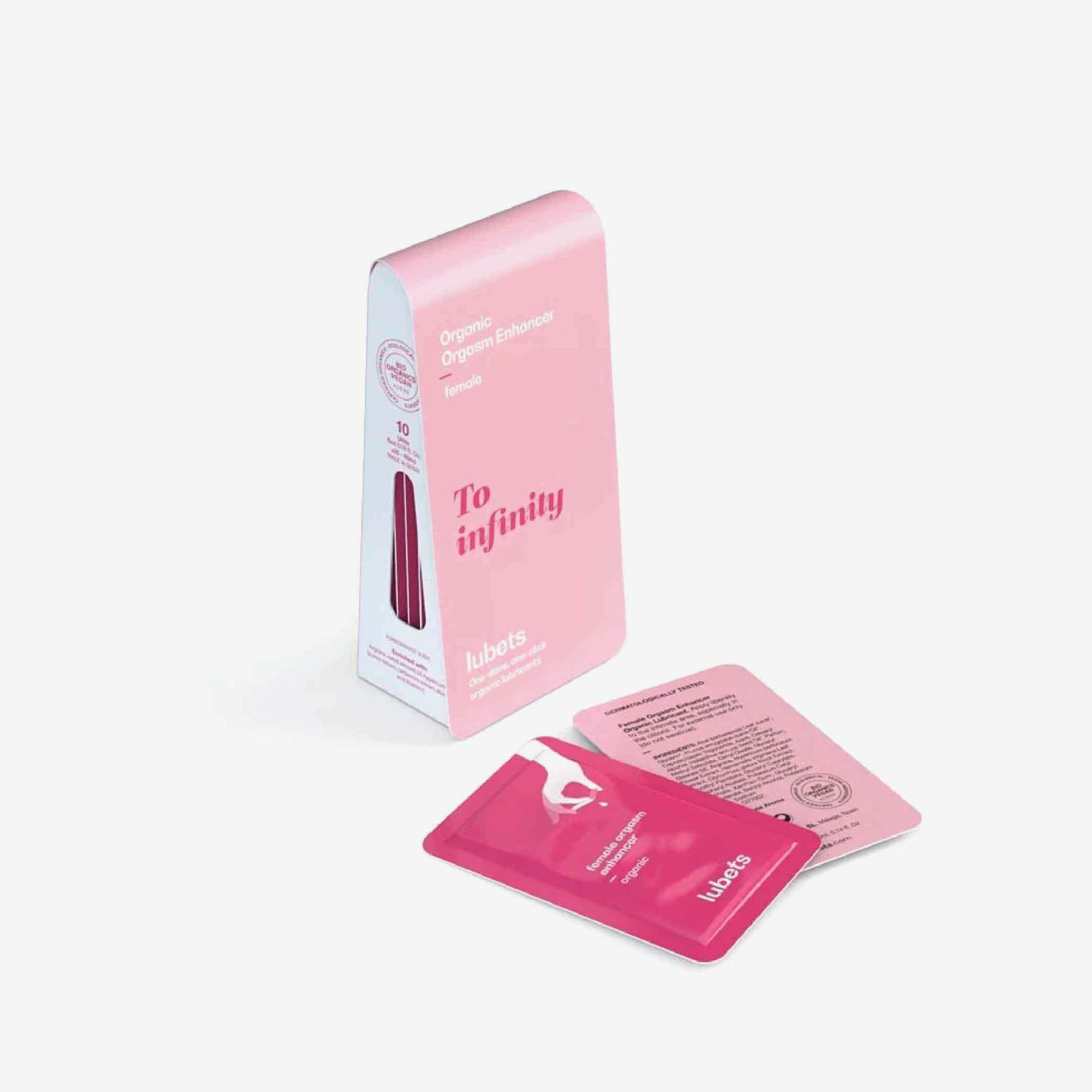 Lubets 天然有機女士高潮提升液，增強女性快感，溫暖刺激，低敏 pH 親膚，10 片隨身包，西班牙製造。