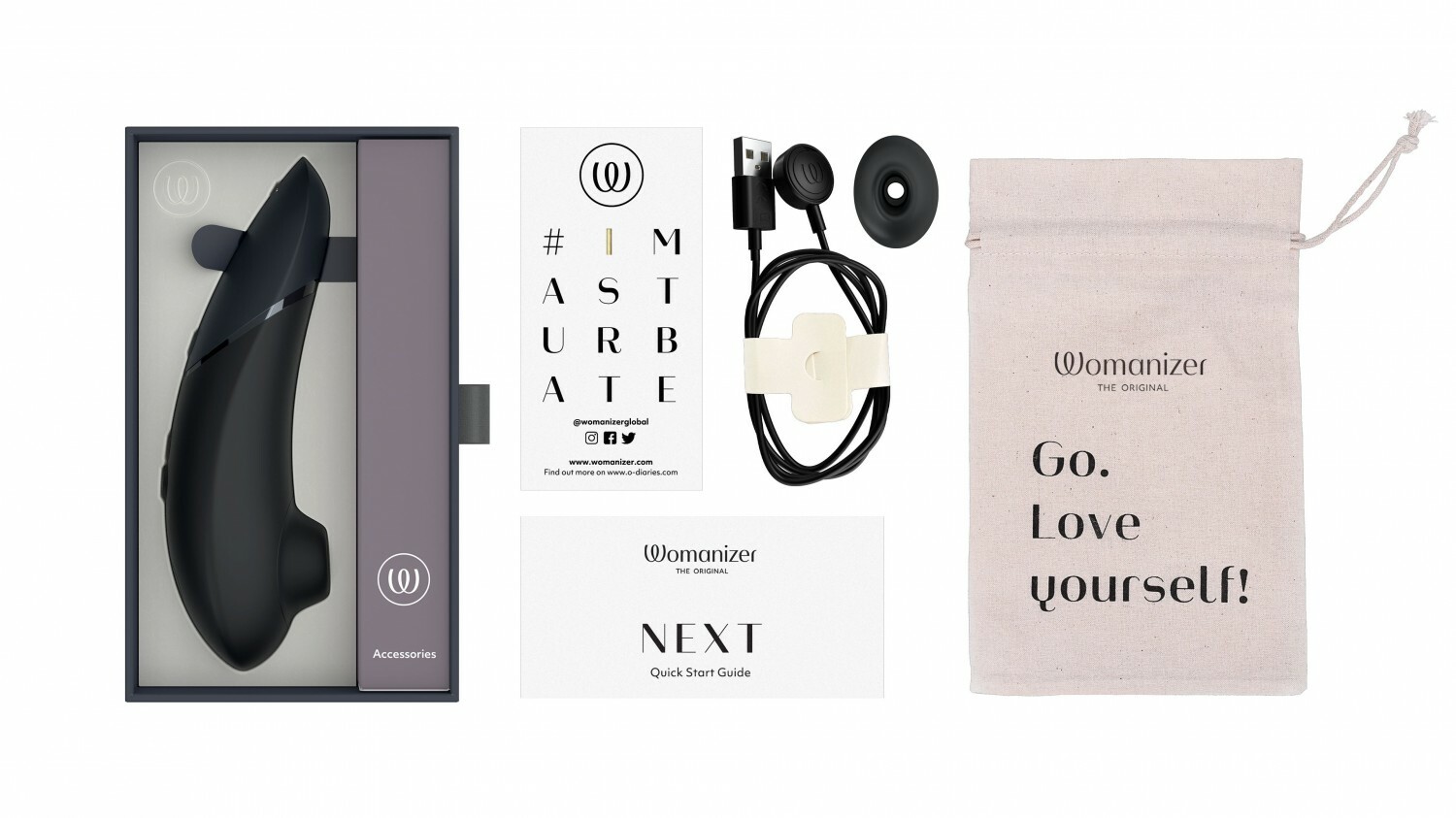 Womanizer Next 3D，便攜陰蒂吸啜器，智能調節吸啜深度，附加兩款吸啜頭，適合多種需求。