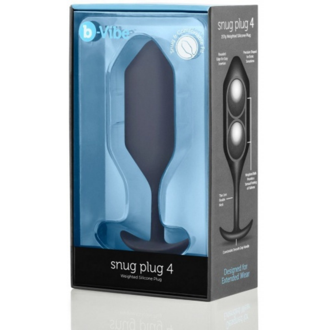 b-Vibe Snug Plug 4 後庭塞 黑色-SING DR