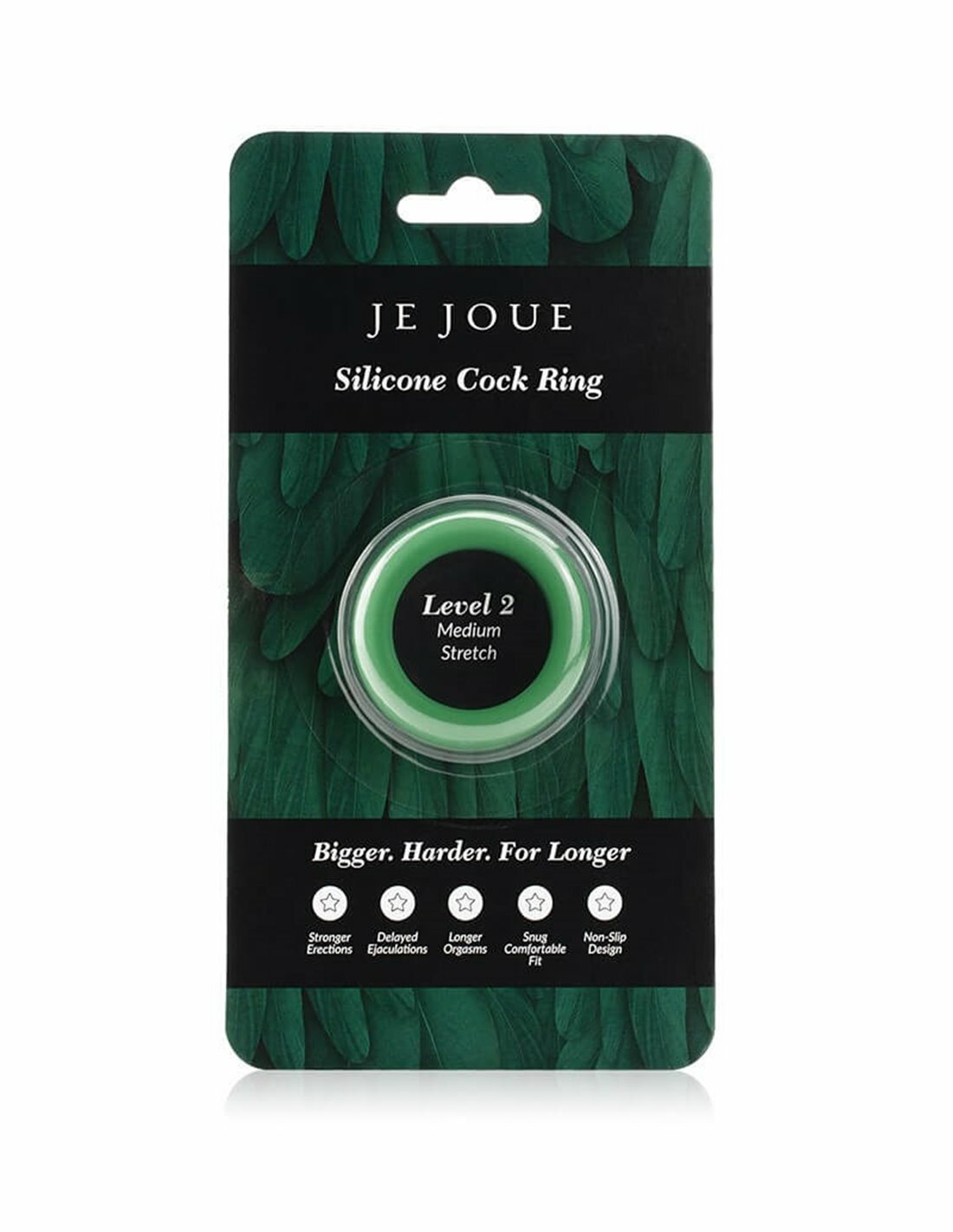 Je Joue 陰莖環 Level 2 綠色，中等拉伸級別，超柔軟矽膠材質，防滑設計，穩固舒適