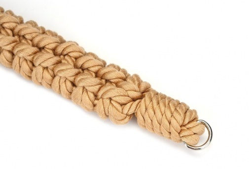 Liebe Seele麻製Shibari風格頸圈，12cm開口，適合各種情趣活動和綑綁遊戲。