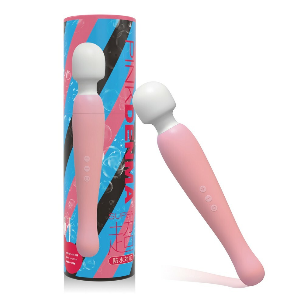 SSI Japan Pink Denma Super 按摩棒，超強振動、超靜音、防水設計，粉紅/黑色版本