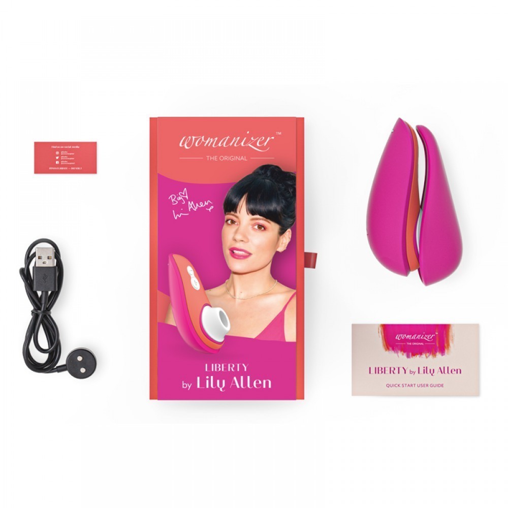 Womanizer Liberty 便攜式陰蒂吸啜器 橙粉紅色【Lily Allen 限量版】-SING DR