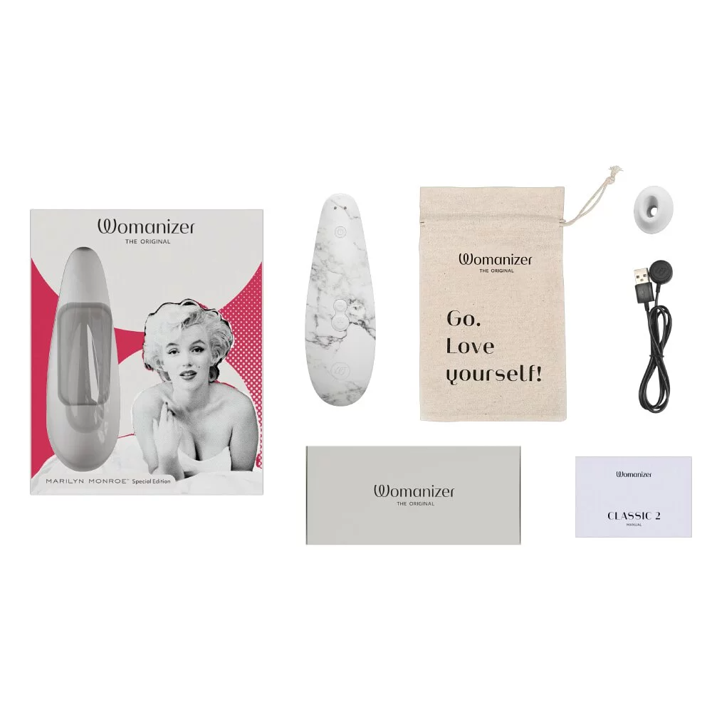 Womanizer x 瑪麗蓮夢露特別版 Classic 2 吸啜器 白大理石色-SING DR