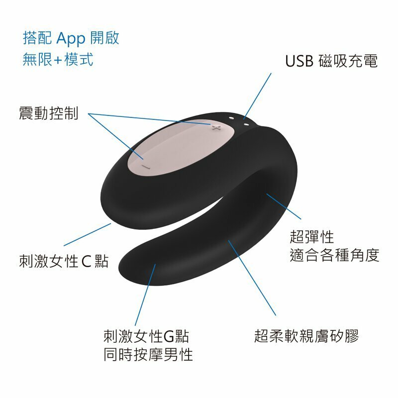 Satisfyer Double Joy 智能APP 情侶共震器-SING DR