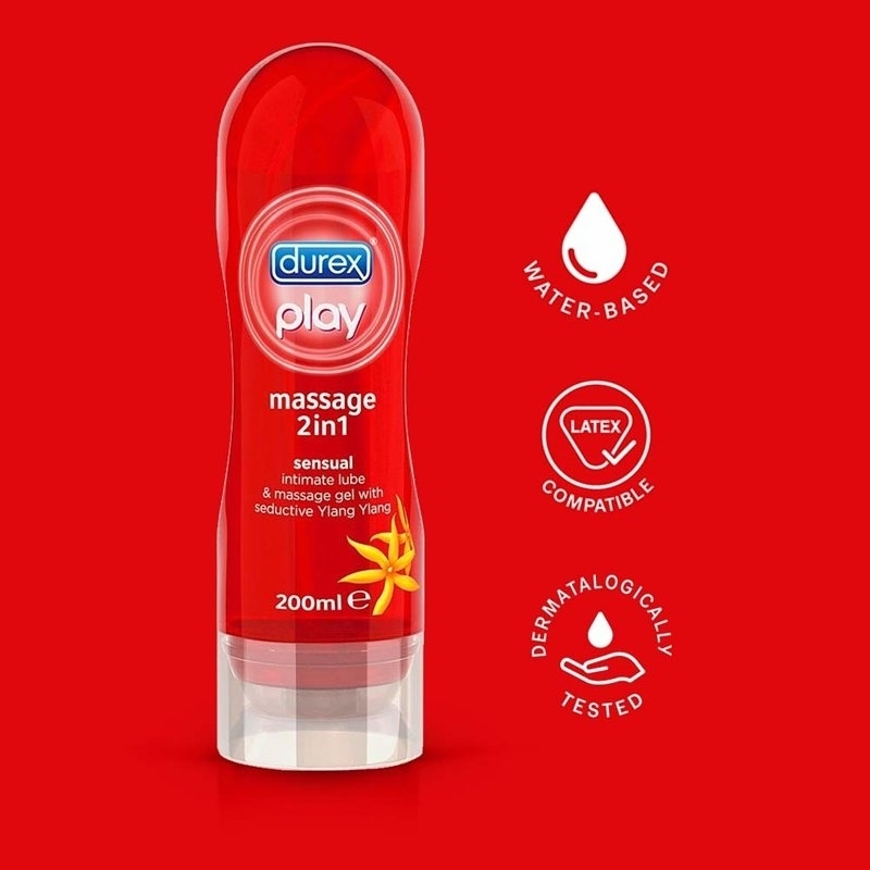 Durex 杜蕾斯 Play 按摩二合一 伊蘭觸感 水性潤滑劑 200ml-SING DR