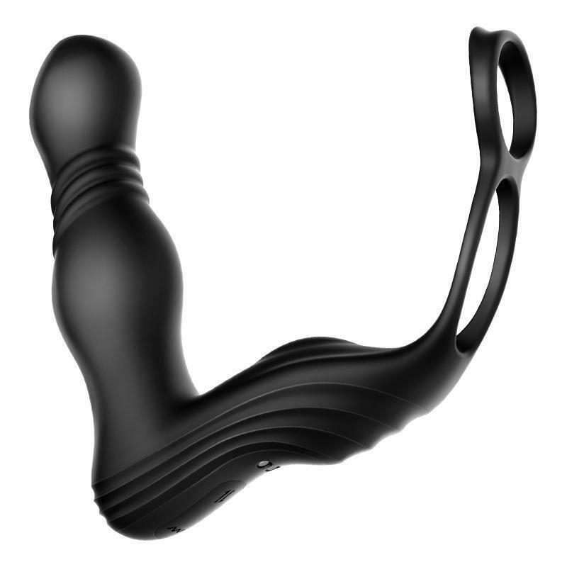 Erocome Sagittarius 射手座 前列腺抽插式伸縮 遙控雙環按摩器 黑色-SING DR