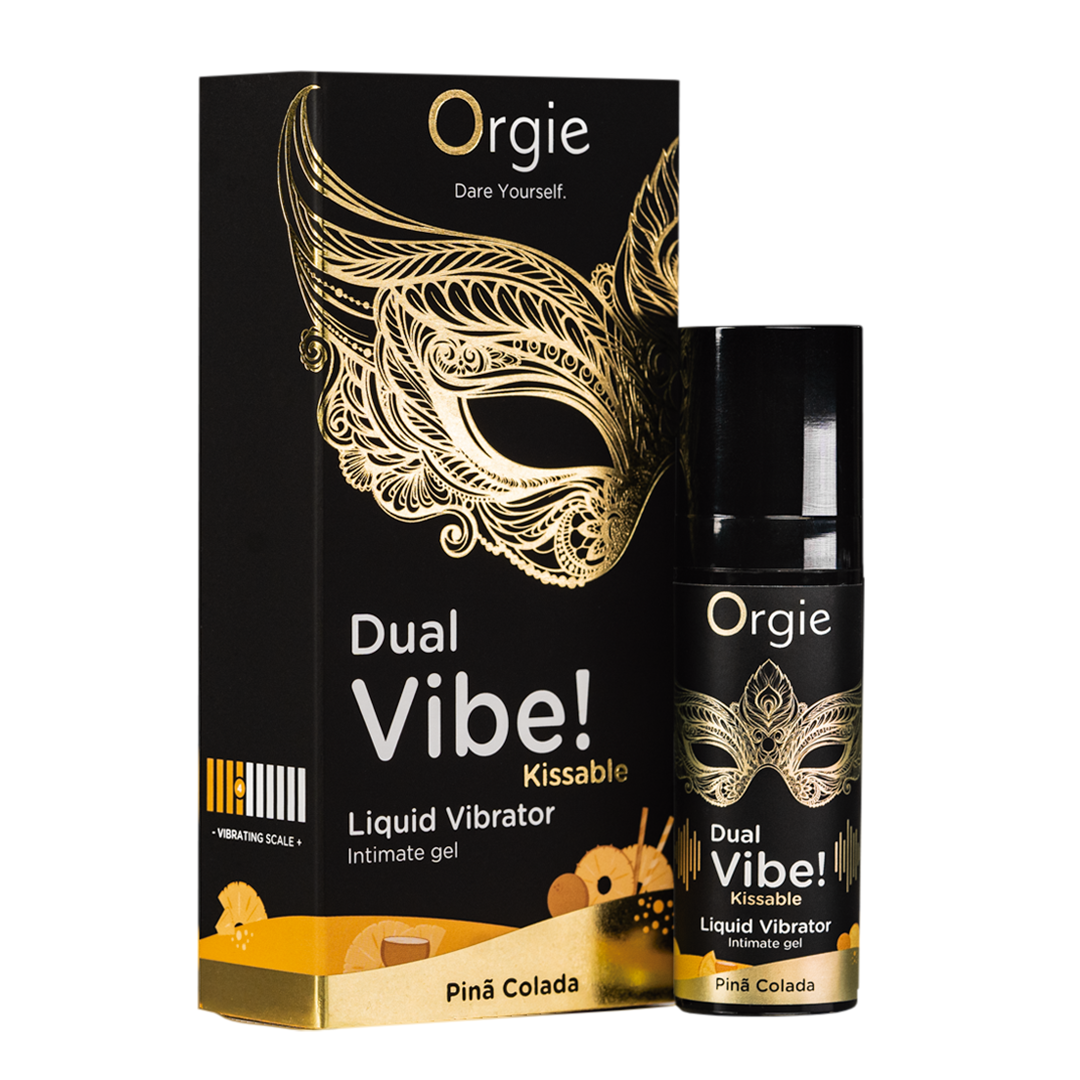 Orgie Dual Vibe! 椰子味跳動式潤滑液，溫和酥麻快感，適合口交使用，增添甜蜜與刺激感。
