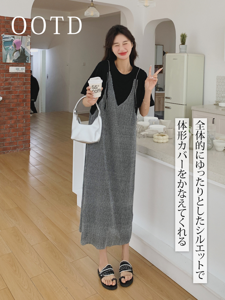 レイヤードスタイルカジュアルワンピース
