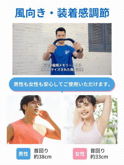 羽根のない首掛け扇風機