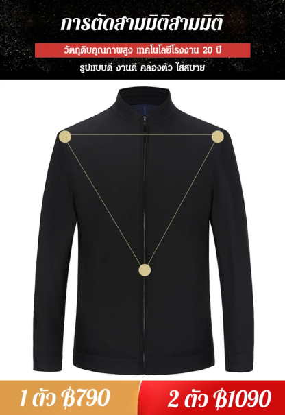 เสื้อแจ็คเก็ตคอตั้งสำหรับผู้ชาย