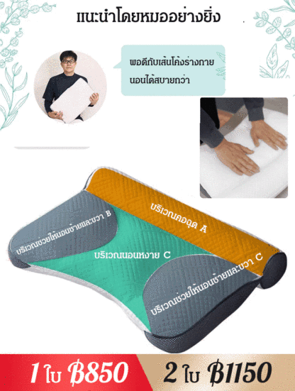 หมอนขนห่านนอนสบายป้องกันกระดูกสันหลังส่วนคอ