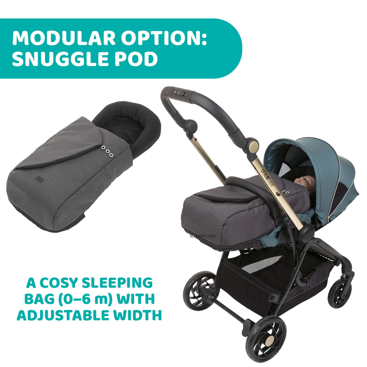 One4Ever 2-ways facing stroller Lightweight