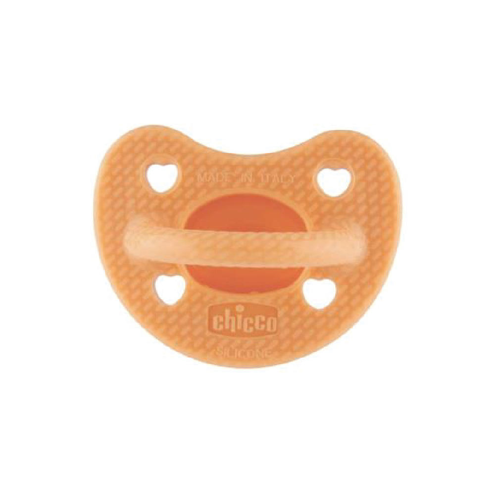 Chicco Physioforma Silicone Soother Soft Luxe (16-36M) - Blue/Grey & Orange/Transparent