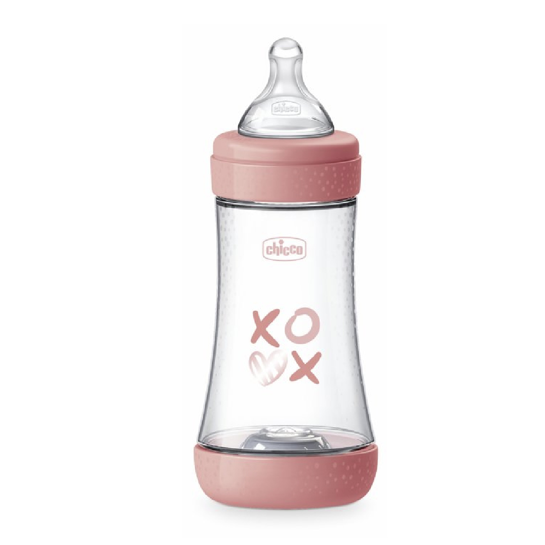 Perfect5 PP Silicone Feeding Bottle- 150ml/ 240ml/300ml (Pink/Blue)