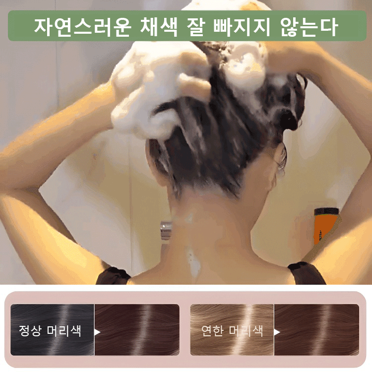 식물 추출 버블 염색제