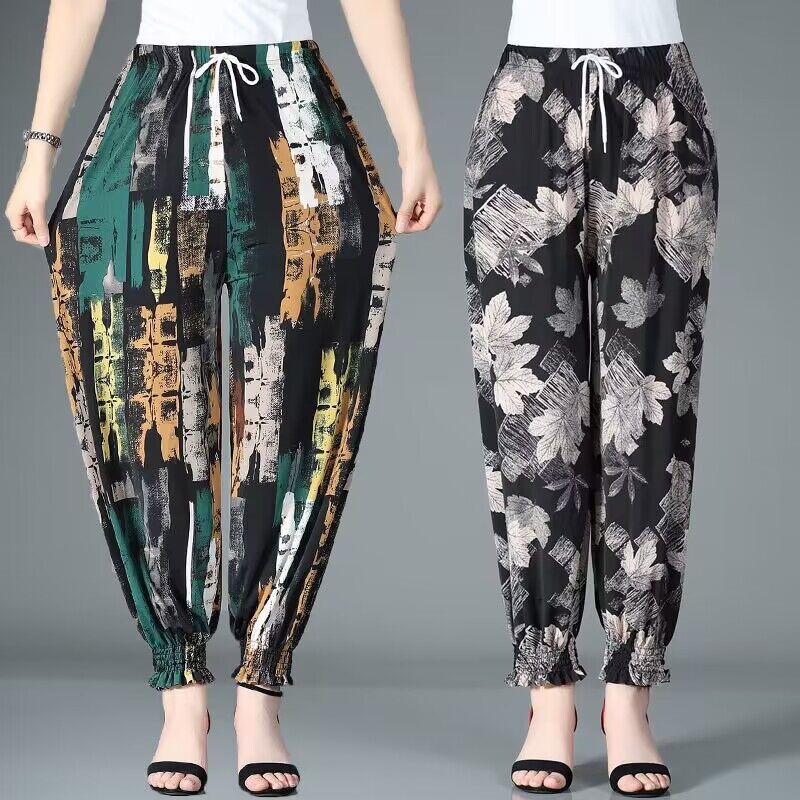 【夏天涼涼褲】外穿冰絲薄款防蚊燈籠褲