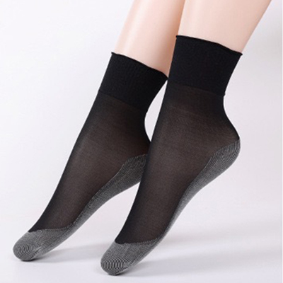 【無痕不勒】荷葉邊棉底絲襪