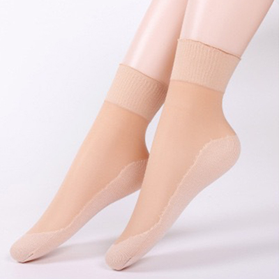 【無痕不勒】荷葉邊棉底絲襪