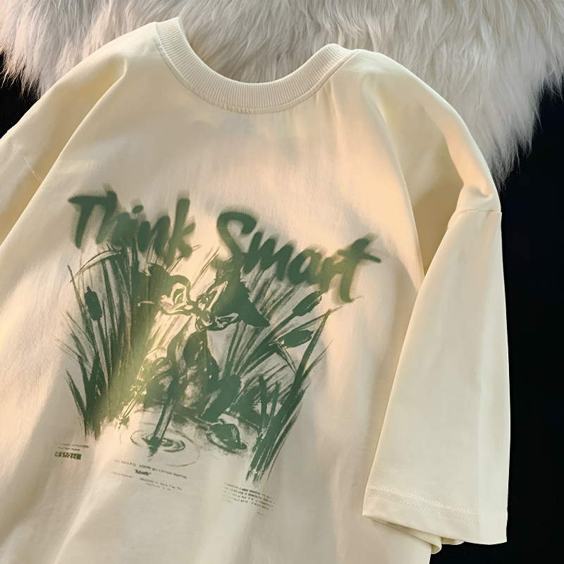 動物印花短袖襯衫女 T 卹