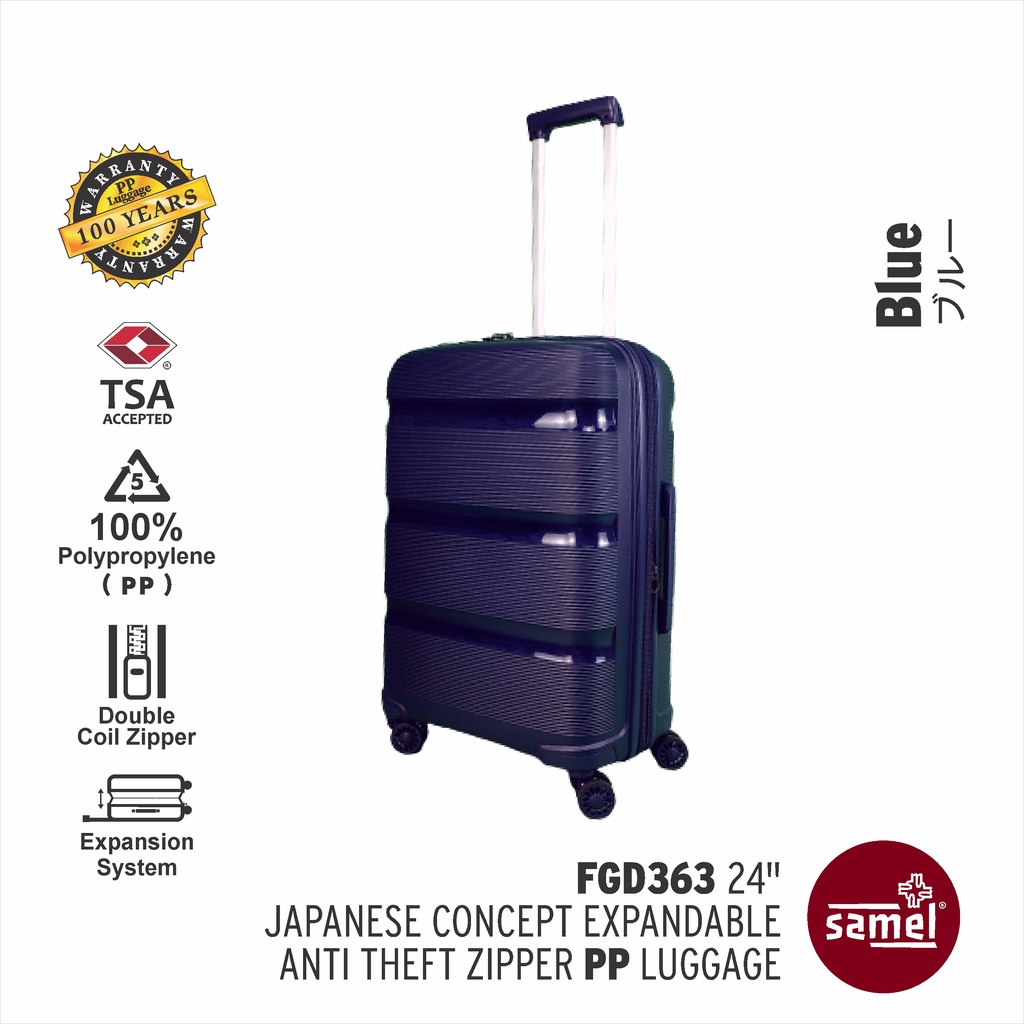 Samel FGD363 Japaneses Concept Expandable Anti Theft Zipper Luggage 24