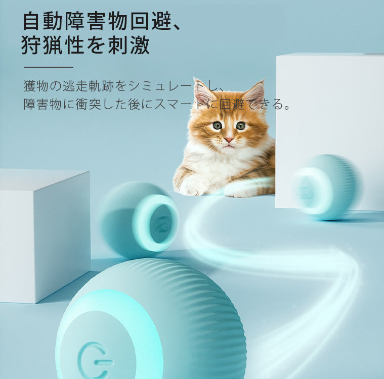 猫や犬のお留守番・運動不足解消・ ストレス発散に！USB充電式のペット用ボール。-Giipet
