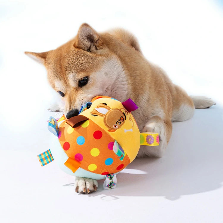 giipet-ベル内蔵ボール　犬用おもちゃ　ふわふわ　運動不足解消　面白い　振ると音が出る-Giipet
